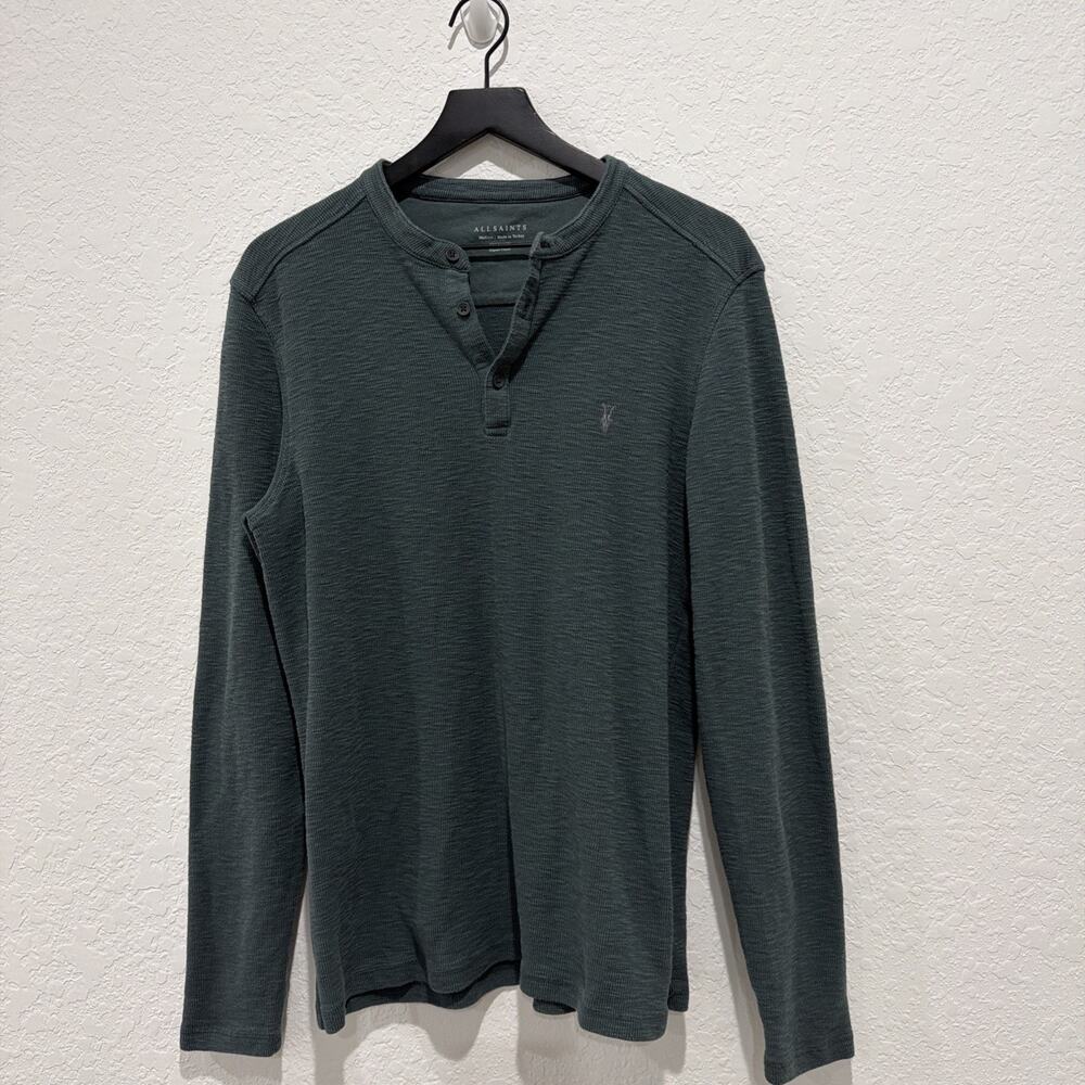 All Saints Long Sleeves Men’s Shirt Textured Size Medium